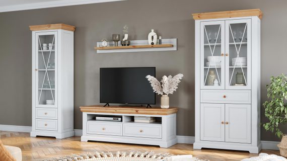 miniaturka Witryna Wąska Klasyczna Biała Sosna Petra