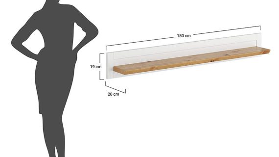 miniaturka Biała Półka Drewniana Klasyczna  Petra