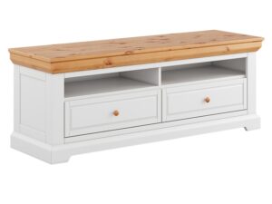 Klasyczna Mała Komoda TV w Bieli Petra