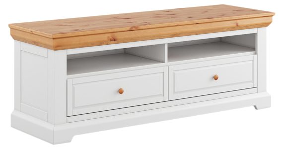 Klasyczna Mała Komoda TV w Bieli Petra