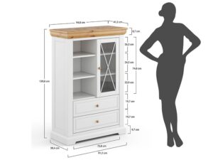 miniaturka Biała Witryna Sosna Fińska z Cichym Domykiem  Petra