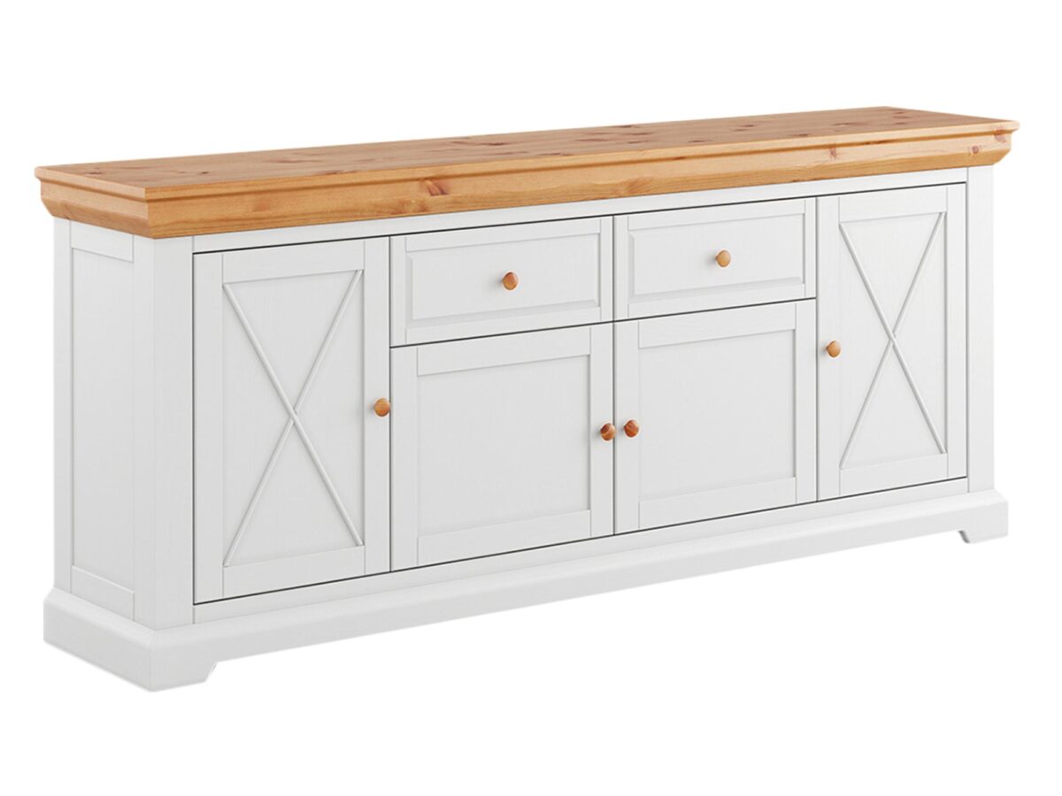 Komoda Klasyczna z Litego Drewna w Bieli Petra