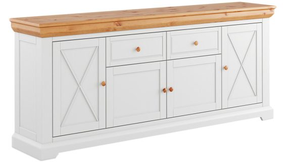 Komoda Klasyczna z Litego Drewna w Bieli Petra