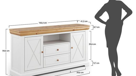 miniaturka Komoda Klasyczna Sosna Fińska w Ciepłej Bieli Petra