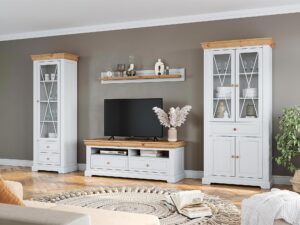 miniaturka Biała Półka Drewniana Klasyczna Petra