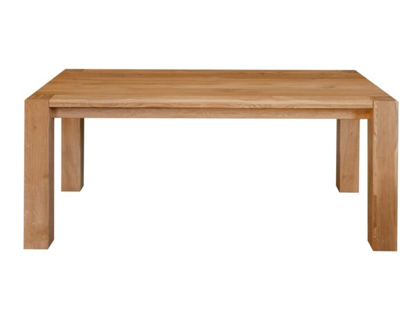 Klasyczny prostokątny stół z prostymi nogami z litego drewna