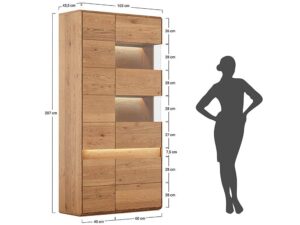 miniaturka Dębowy Design Witryna Prawa 2D  Salar