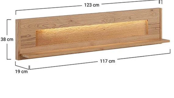 Półka 120 cm Wisząca Dąb Olejowany Salar - obrazek 7