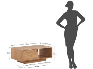 miniaturka Elegancki Dąb Ława z Szufladą Salar