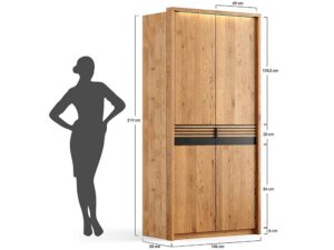 miniaturka Loftowa Szafa Dębowa 2 Drzwi  Inari