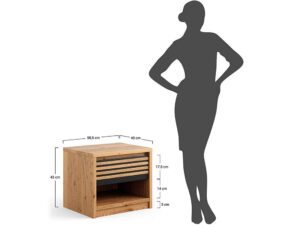 miniaturka Loft Styl Szafka Nocna Dębowa Inari