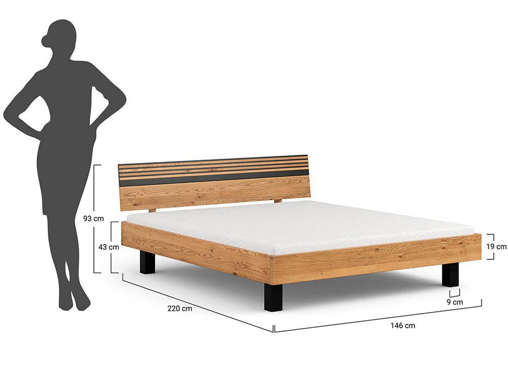 Design Loft Łóżko Dębowe  Inari - obrazek 8