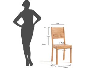 miniaturka Solidne krzesło drewniane miękkie siedzisko Drex