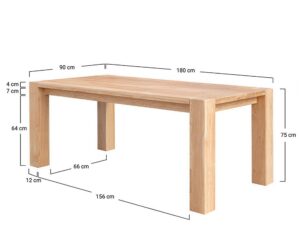 miniaturka Stół do jadalni debowy 90×180