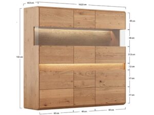 miniaturka Niska Witryna 3D Nowoczesny Dąb  Salar