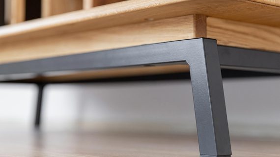 Loft Komoda Winna Naturalny Dąb Nogi Stal Kyoto - obrazek 5