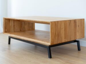 miniaturka Loft Stolik Kawowy Dąb Naturalny Stal Kyoto