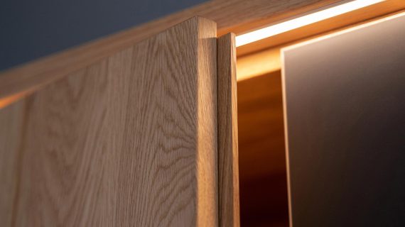 miniaturka Szafa Dębowa Loftowa 5 Drzwi Potrójne Szklane  Inari