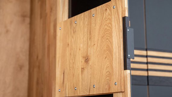 miniaturka Szafa Dębowa 5 Drzwi Szklane Pojedyncze  Inari