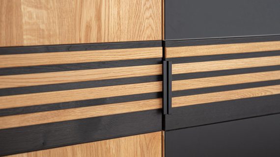 miniaturka Szafa Dębowa 5 Drzwi Szklane Pojedyncze  Inari