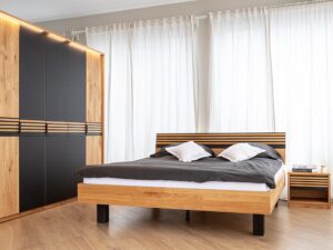 miniaturka Szafa Dębowa Loftowa 5 Drzwi Potrójne Szklane  Inari