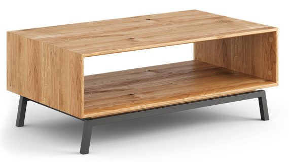 Loft Stolik Kawowy Dąb Naturalny Stal Kyoto