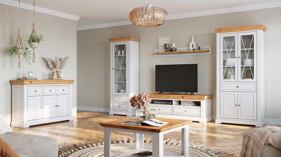 miniaturka Witryna Wąska Klasyczna Biała Sosna Petra