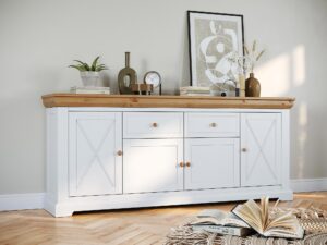 miniaturka Komoda Klasyczna z Litego Drewna w Bieli Petra