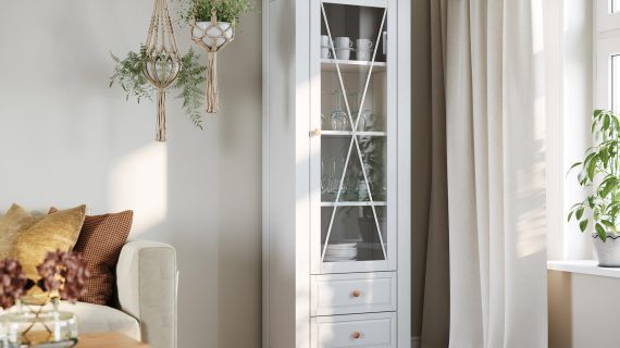 miniaturka Witryna Wąska Klasyczna Biała Sosna Petra