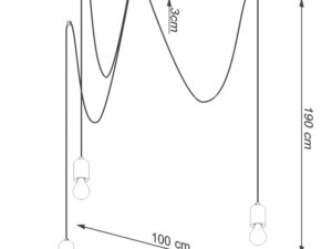 miniaturka Geometryczny Żyrandol SOLARO 3 – 3 Żarówki