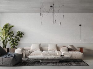 miniaturka Geometryczny Żyrandol SOLARO 5 – 5 Żarówek Szaro-Czarny