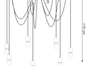 miniaturka Geometryczny Żyrandol SOLARO 7 – 7 Żarówek