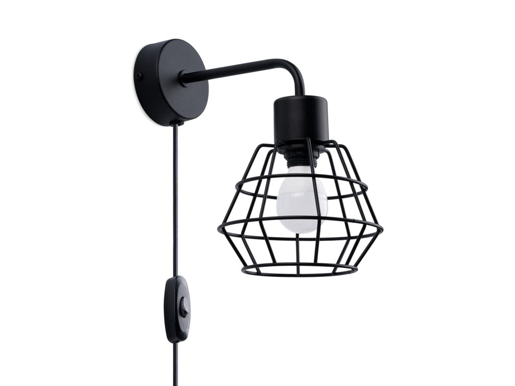 Elegancki Kinkiet NOCTA Stalowy E27 15W Czarny