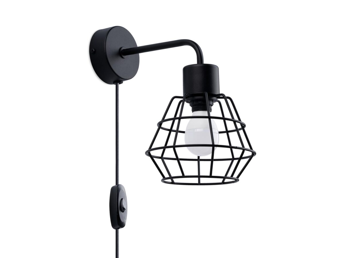 Elegancki Kinkiet NOCTA Stalowy E27 15W Czarny