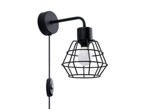 Elegancki Kinkiet NOCTA Stalowy E27 15W Czarny