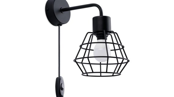 Elegancki Kinkiet NOCTA Stalowy E27 15W Czarny