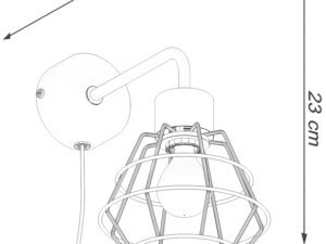 miniaturka Elegancki Kinkiet NOCTA Stalowy E27 15W Czarny