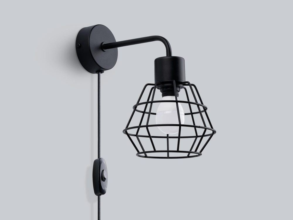 Elegancki Kinkiet NOCTA Stalowy E27 15W Czarny - obrazek 2