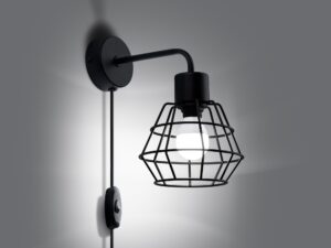 miniaturka Elegancki Kinkiet NOCTA Stalowy E27 15W Czarny