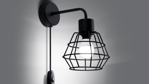 Elegancki Kinkiet NOCTA Stalowy E27 15W Czarny - obrazek 3