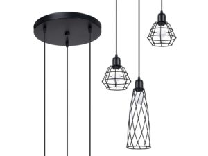 Lampa Wisząca NOCTA 3P Czarna Stal 3 Żarówki E27