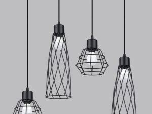 miniaturka Elegancka Lampa NOCTA 4L Czarna 4x E27 15W LED