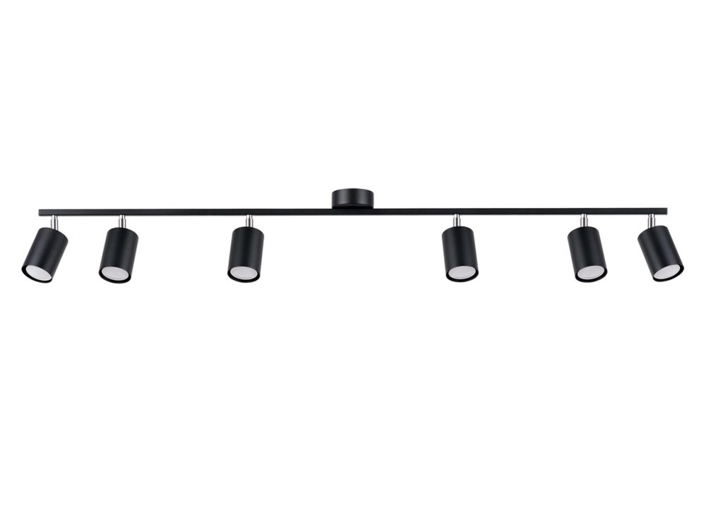Elegancki Plafon LUMINO 6L Czarny 6 Żarówek GU10
