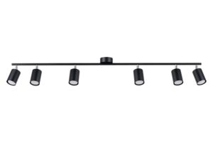 Elegancki Plafon LUMINO 6L Czarny 6 Żarówek GU10