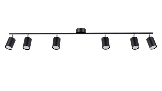 Elegancki Plafon LUMINO 6L Czarny 6 Żarówek GU10