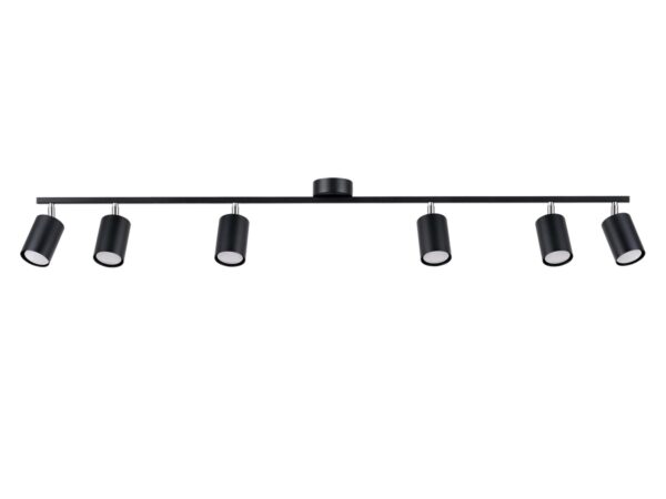 Czarna oprawa LED – minimalistyczny design, 5 reflektorów