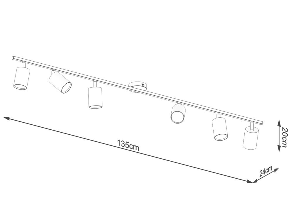 Elegancki Plafon LUMINO 6L Czarny 6 Żarówek GU10 - obrazek 6