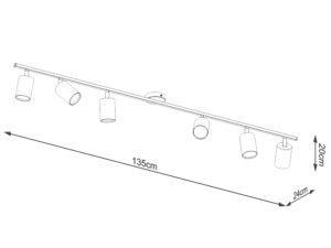 miniaturka Elegancki Plafon LUMINO 6L Czarny 6 Żarówek GU10
