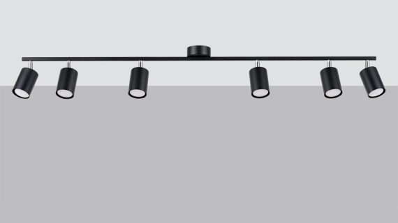 Elegancki Plafon LUMINO 6L Czarny 6 Żarówek GU10 - obrazek 2