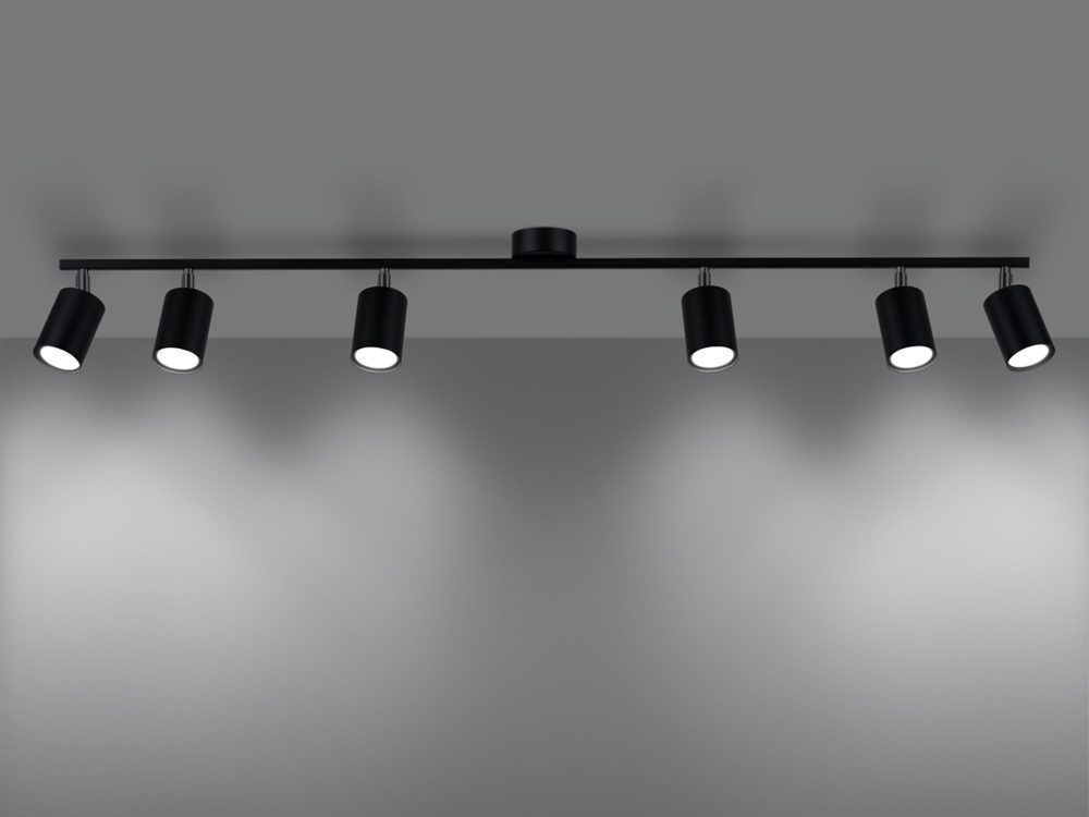 Elegancki Plafon LUMINO 6L Czarny 6 Żarówek GU10 - obrazek 3